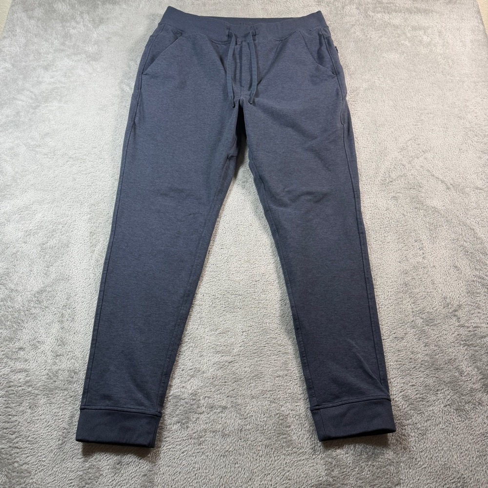 Birddogs Joggers Men Large Heathered Navy Blue Lined‎ Athletic Gym Pants